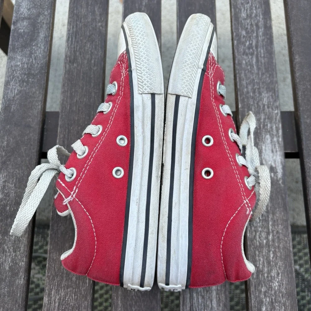 Converse Kids 1 (GS) Red Chuck Taylor All Star Sneakers Classic Low Top Canvas
